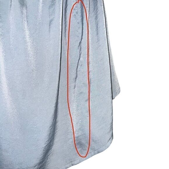 AMERICAN EAGLE OUTFITTERS Off The Shoulder Silver Blouse Size XS - Picture 6 of 7